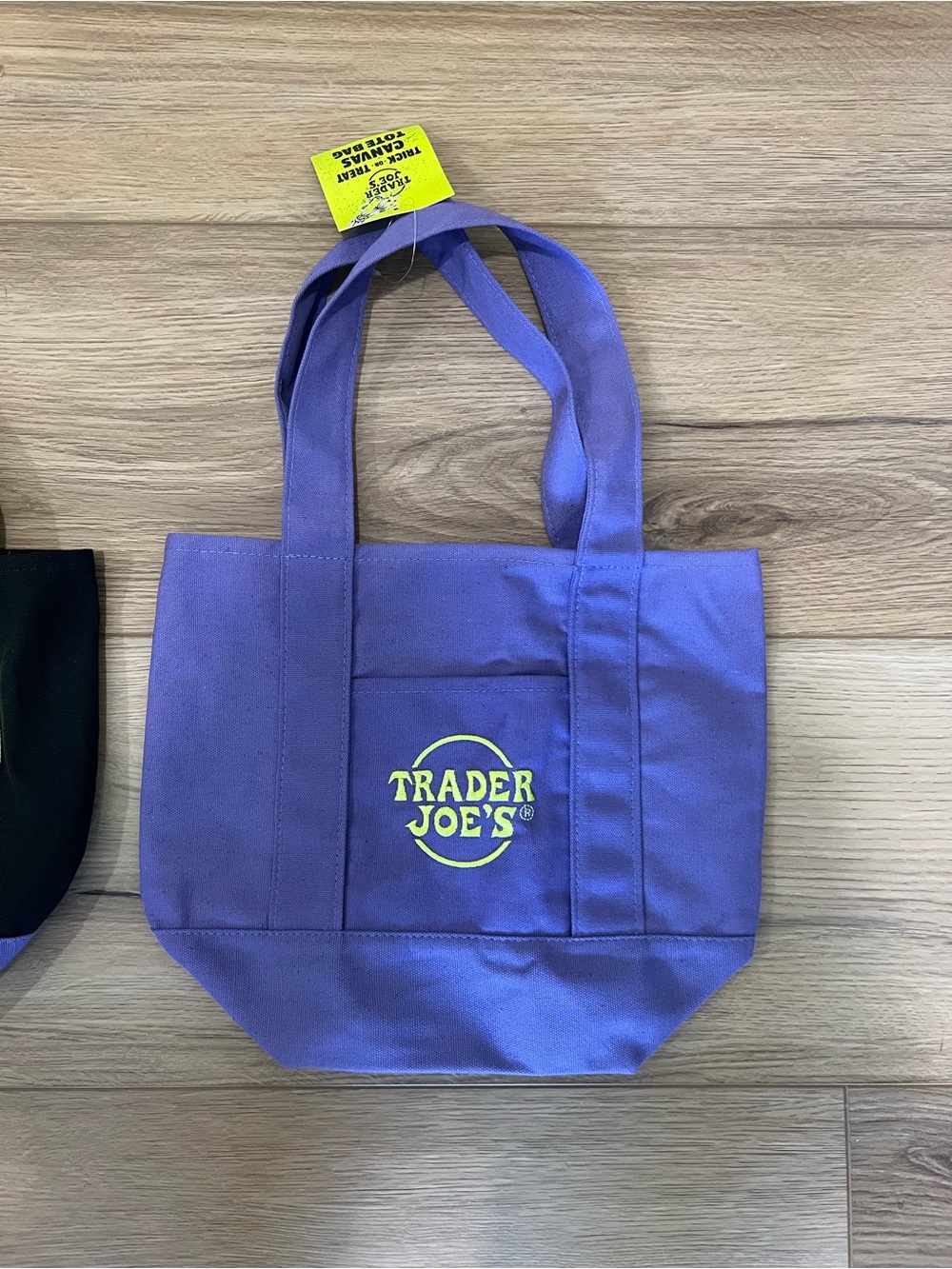 Trader Joe's Purple Tote Bag with Yellow Logo